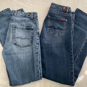 2 pairs 7 all mankind Jeans
